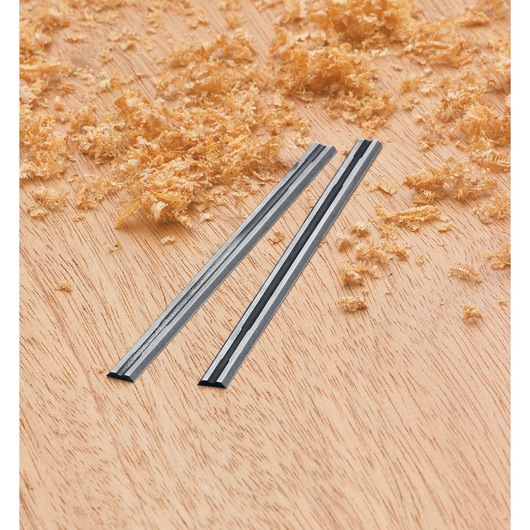 Profile of 2 3 and a quarter inch Planer Reversible HSS Blades.