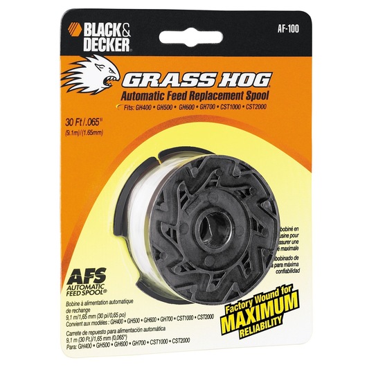 AFS replacement spool .065 inch in plastic packaging.