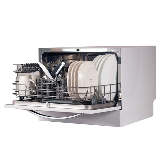 6 place setting compact countertop dishwasher.