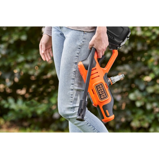 Long wand with integrated adjustable nozzle feature of MAX Cordless Power Cleaner Kit.