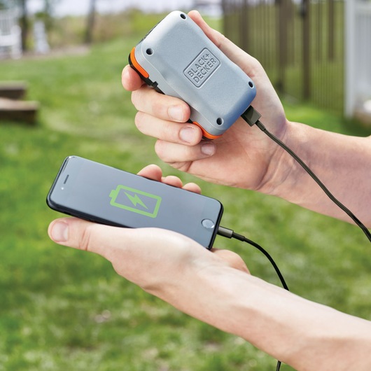 Mobile charging feature of Go Pak 4 Tool Combo Kit.