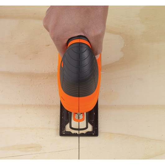 Wire Guard Sightline channel for cutting accuracy feature of 4 and 5 tenths Ampere Jigsaw.