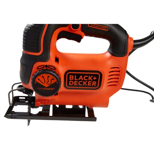 Curve control technology feature in black and decker jig saw smart select.