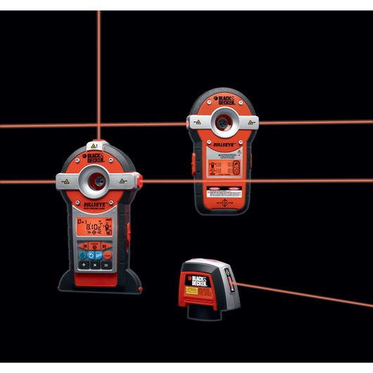 A group of bullseye auto leveling laser with stud sensor.