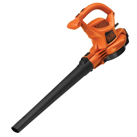 Profile of 3 in 1 vac pack 12 amp leaf blower vacuum and mulcher.