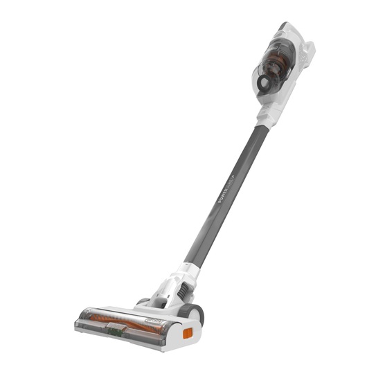 Profile of power series plus cordless stick vacuum.