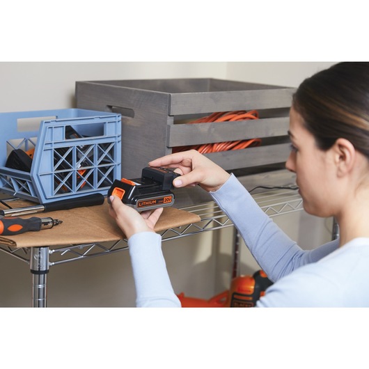 Detachable battery feature in power series extreme cordless stick vacuum cleaner.