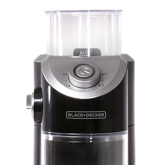Grind Selection Dial feature of Burr Mill Coffee Grinder.