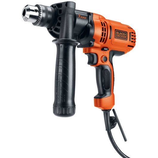 Profile of 7 amp half inch drill and driver.