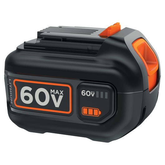 Profile of 60 volt MAX 2.5 Ampere per hour battery.
