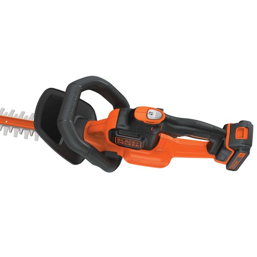Premium micro texture grip feature of 20 volt MAX lithium 22 inch POWER CUT hedge trimmer.