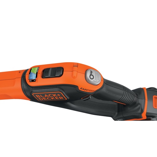 2 speed control feature of 20 volt max lithium easyfeed string trimmer/edger plus 2 lithium ion batteries.