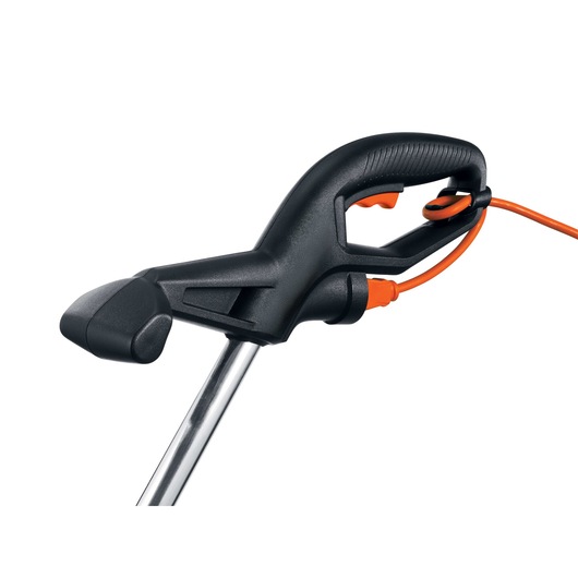 Comfortable grip feature of a 4.4 amp 13 inch 2 in 1 trimmer and edger.