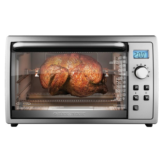 Profile of 6 slice digital convection oven with rotisserie.