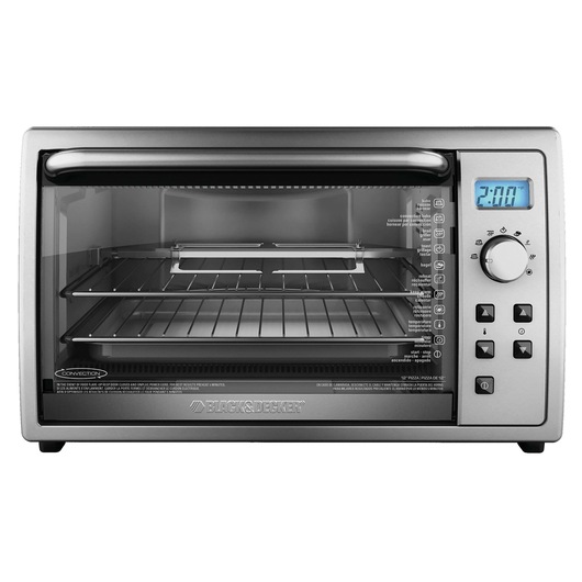 Profile of 6 slice digital convection oven with rotisserie.