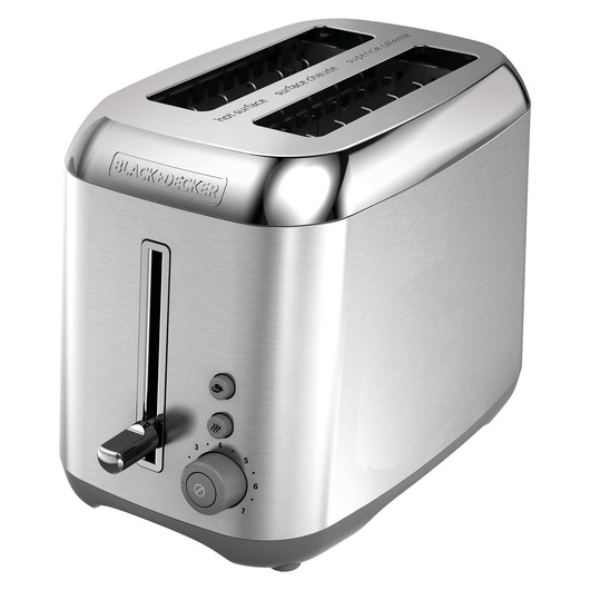 Profile of 2 slice toaster.